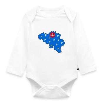 t'City and the parking - Organic Longsleeve Baby Bodysuit - white - Front