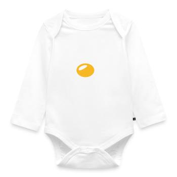 Spiegelei - Baby Bio-Langarm-Body - Weiß - Vorne
