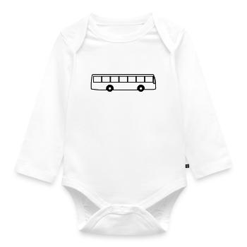 bus - Baby Bio-Langarm-Body - Weiß - Vorne