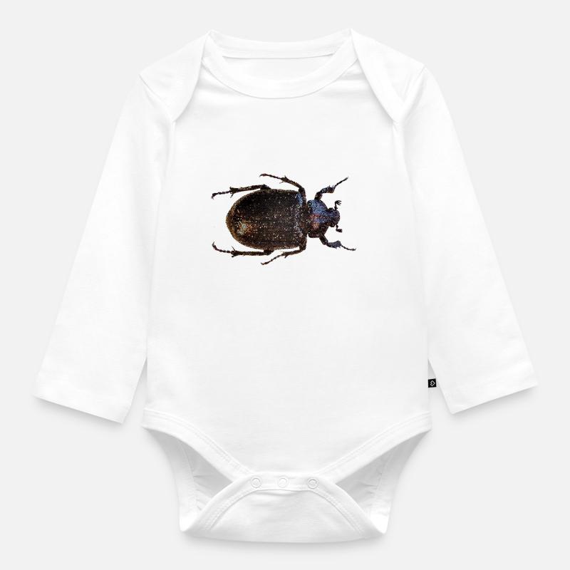Mistkäfer - Baby Bio-Langarm-Body - Weiß