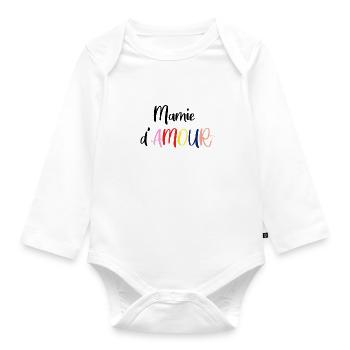 Liebe Oma - Baby Bio-Langarm-Body - Weiß - Vorne