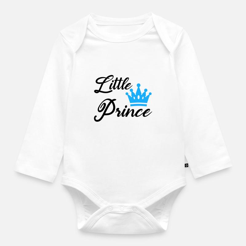 Kleiner Prinz - Baby Bio-Langarm-Body - Weiß