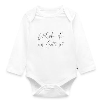 Wetsch du mis Gotti si? - Baby Bio-Langarm-Body - Weiß - Vorne
