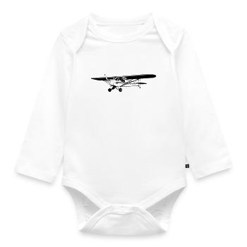 Piper Cub - Baby Bio-Langarm-Body - Weiß - Vorne