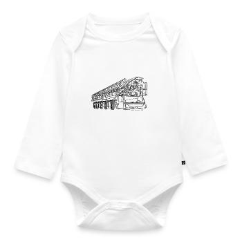 Mobiler Faltkran Autokran MK140 - Baby Bio-Langarm-Body - Weiß - Vorne