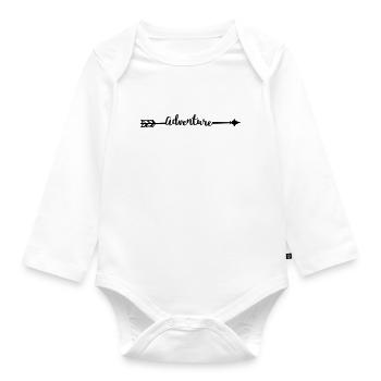 Adventure - Organic Longsleeve Baby Bodysuit - white - Front
