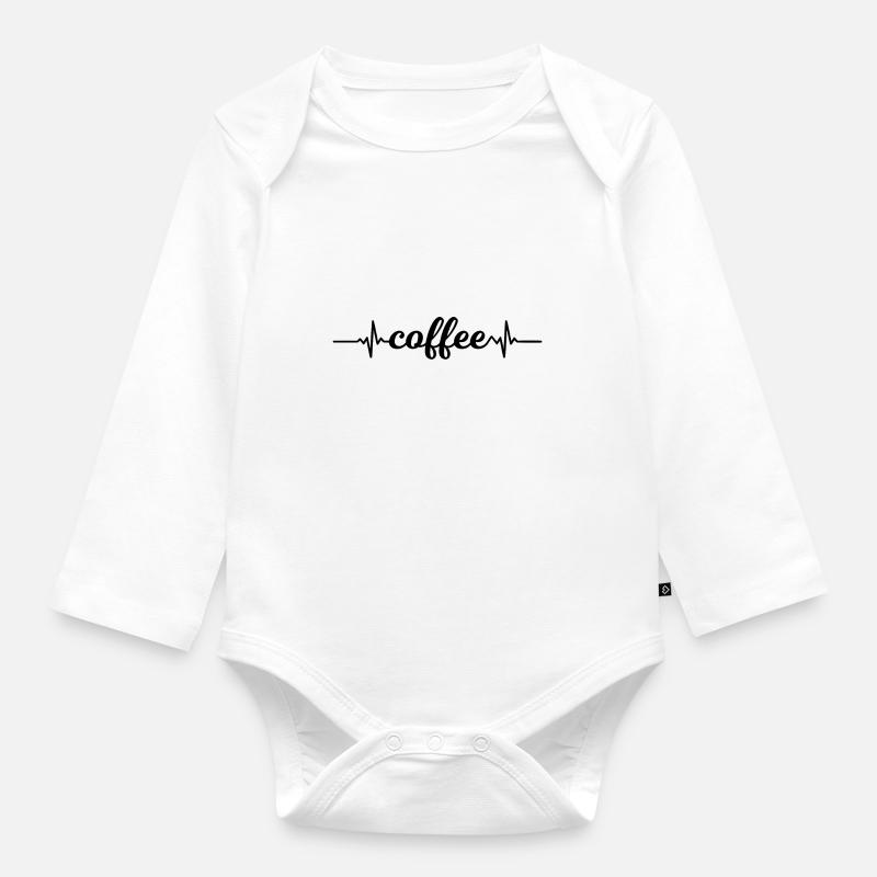 café - Body Bébé bio manches longues - blanc