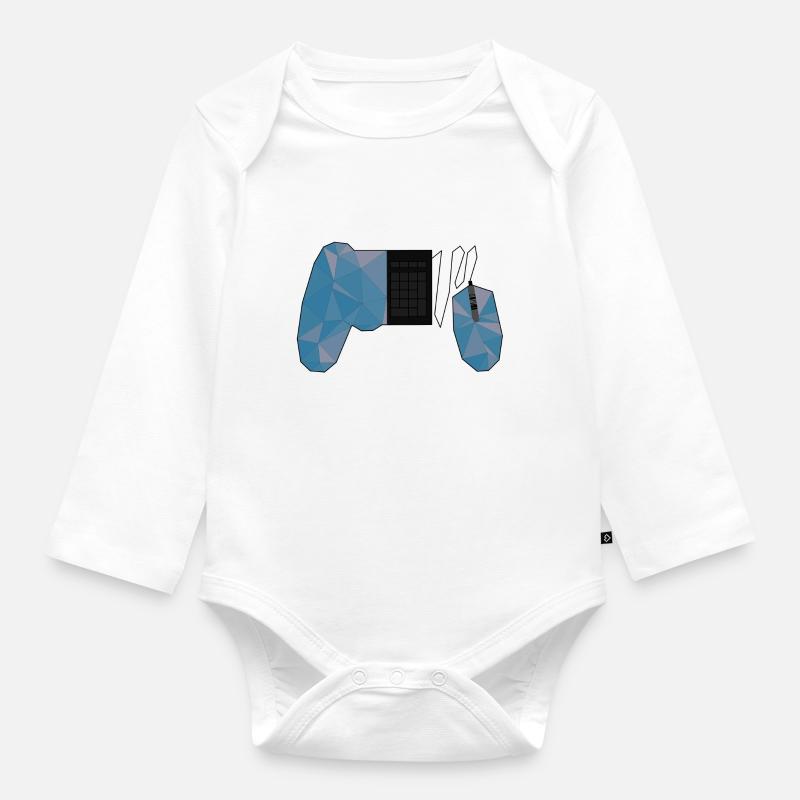 Gaming controller - Organic Longsleeve Baby Bodysuit - white