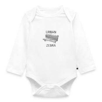 Urban Zebra - Organic Longsleeve Baby Bodysuit - white - Front