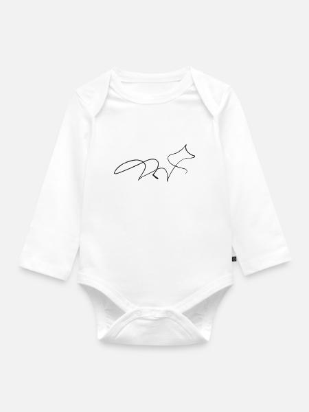 Fuchs - Baby Bio-Langarm-Body - Weiß