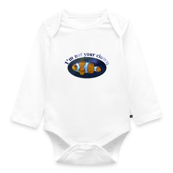 clown - Organic Longsleeve Baby Bodysuit - white - Front