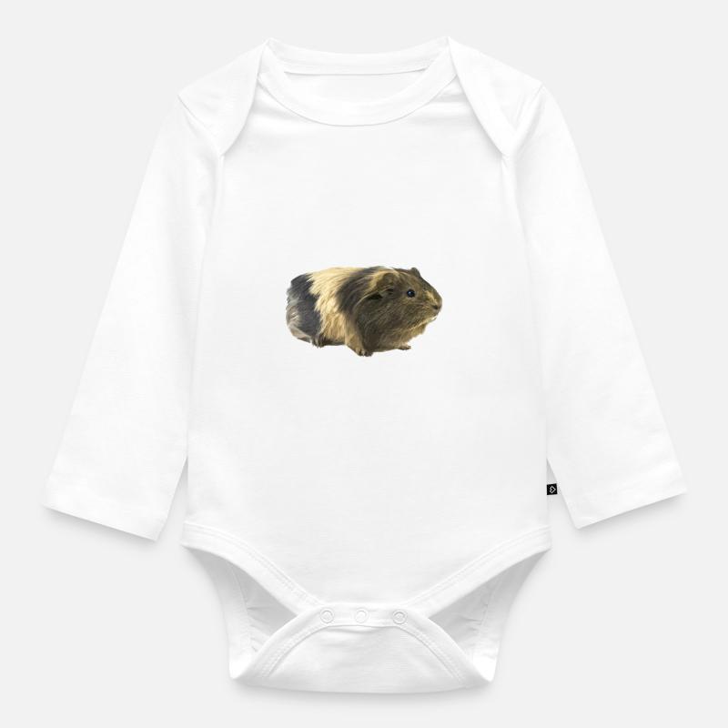 Cochon d'Inde - Body Bébé bio manches longues - blanc