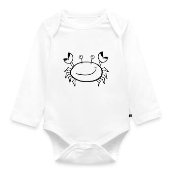 Crab - Organic Longsleeve Baby Bodysuit - white - Front