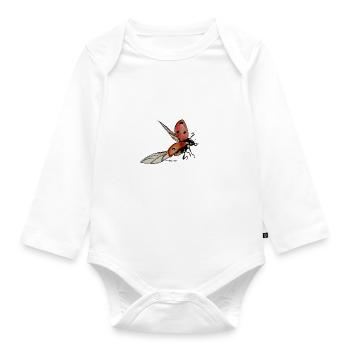 Marienkäfer/ Ladybug - Baby Bio-Langarm-Body - Weiß - Vorne