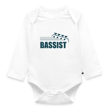 Bassist - Body Bébé bio manches longues - blanc - Devant