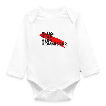 Alles klar Herr Kommissar - Baby Bio-Langarm-Body - Weiß - Vorne