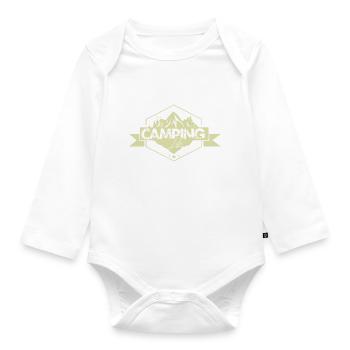 La vie de camping - Body Bébé bio manches longues - blanc - Devant