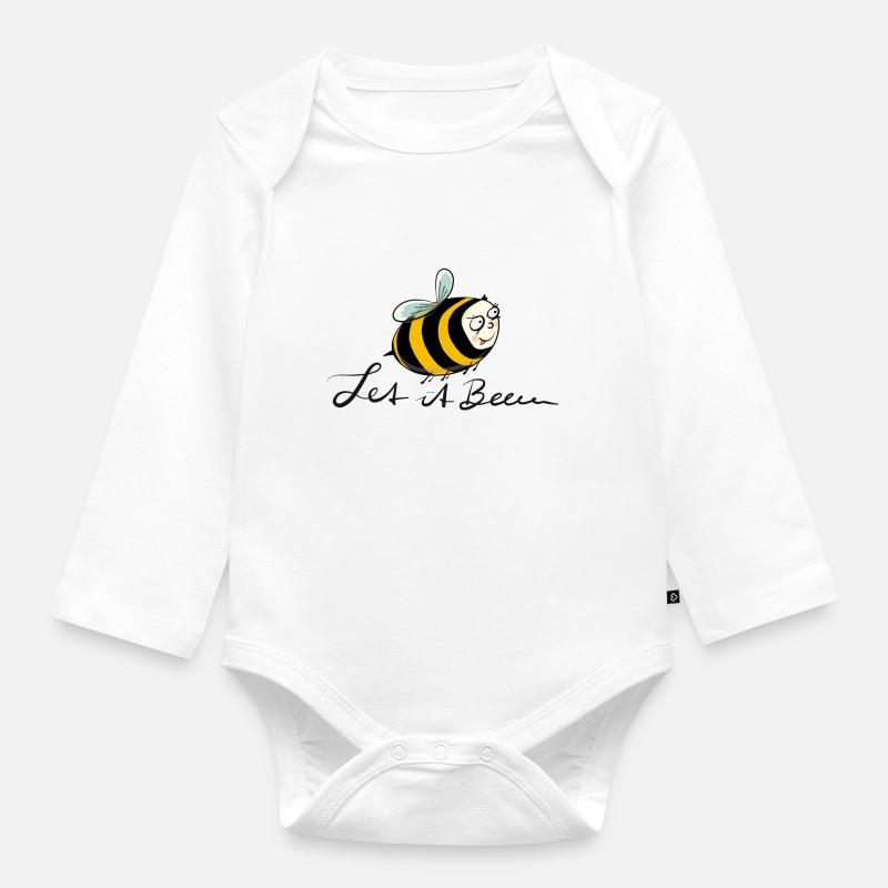 Let it Beeee - Body Bébé bio manches longues - blanc