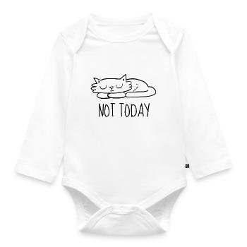 Not today - Baby Bio-Langarm-Body - Weiß - Vorne