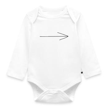 Arrow right - Organic Longsleeve Baby Bodysuit - white - Front