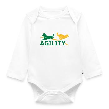 AGILITY - Baby Bio-Langarm-Body - Weiß - Vorne