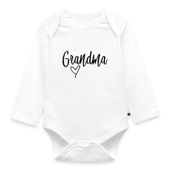 Gorgeous Grandma Day - Baby Bio-Langarm-Body - Weiß - Vorne