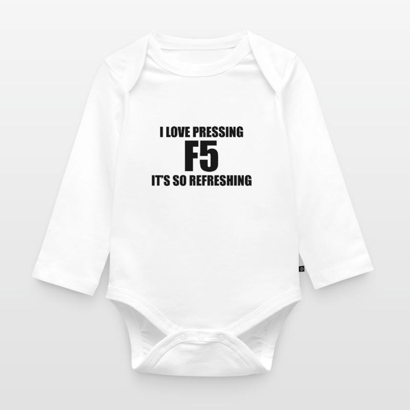 I love pressing Programming Computer Science Gift Organic Longsleeve Baby Bodysuit
