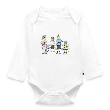 Tennis mâle double DeHai Shirt - Body Bébé bio manches longues - blanc - Devant