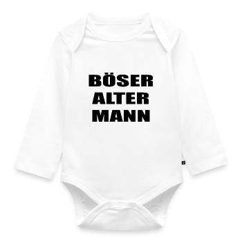 Böser Alter Mann - Baby Bio-Langarm-Body - Weiß - Vorne