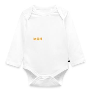 Kühe Rinder Kuh Landwirt - Baby Bio-Langarm-Body - Weiß - Vorne
