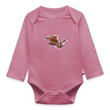 snail with dots - Baby Bio-Langarm-Body - Mauve - Vorne