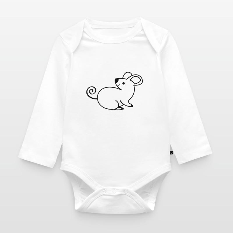 Ratón Body orgánico de manga larga para bebé