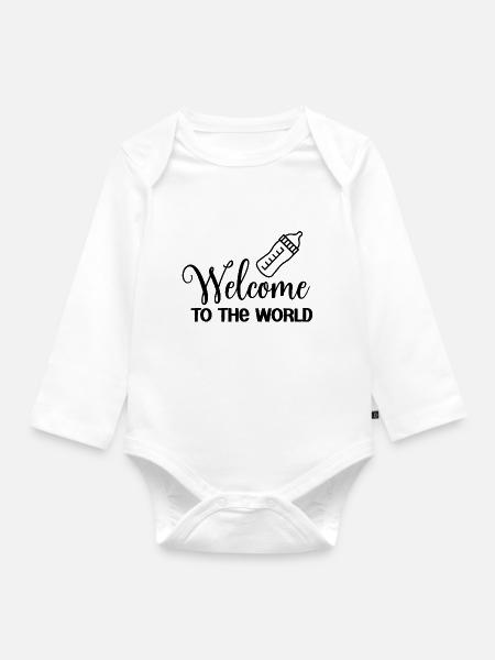 Geburt - Baby Bio-Langarm-Body - Weiß