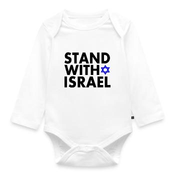 Israel - Baby Bio-Langarm-Body - Weiß - Vorne