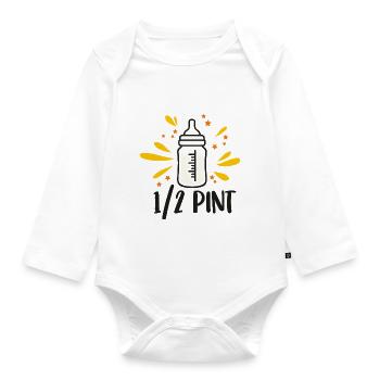 Father & Son | Parents gifts | Gifts Children - Organic Longsleeve Baby Bodysuit - white - Front