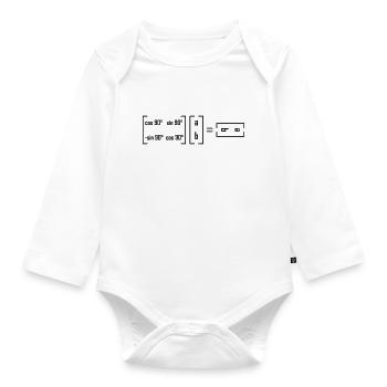 Drehmatrix - Mathematik Mathe Matrix Witz - Baby Bio-Langarm-Body - Weiß - Vorne