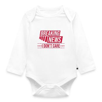 Breaking news don t - Baby Bio-Langarm-Body - Weiß - Vorne