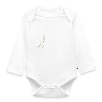 Fußball Football - Body Bébé bio manches longues - blanc - Devant