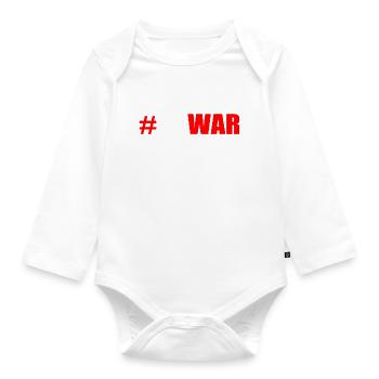 No war - Body Bébé bio manches longues - blanc - Devant