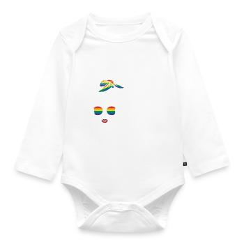 Tante LGBT fière - Body Bébé bio manches longues - blanc - Devant