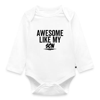 Großartig wie mein Sohn - Baby Bio-Langarm-Body - Weiß - Vorne