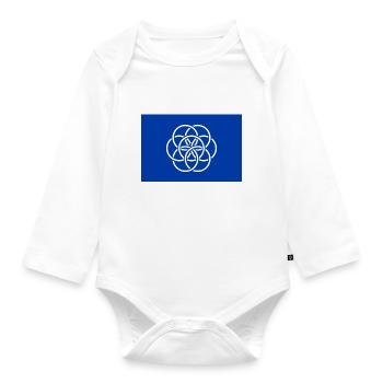 International Flag of the Earth - Organic Longsleeve Baby Bodysuit - white - Front