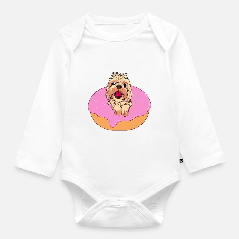 Dognut - Baby Bio-Langarm-Body - Weiß