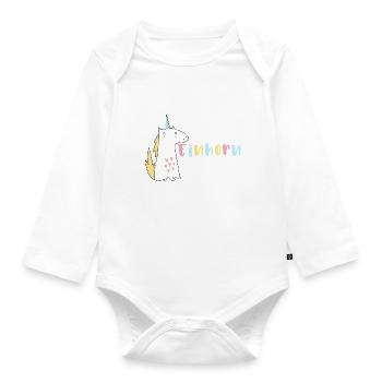 Man widerspricht dem Einhorn nicht - Baby Bio-Langarm-Body - Weiß - Vorne