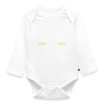 sayings chop wood jackhammer - Organic Longsleeve Baby Bodysuit - white - Front