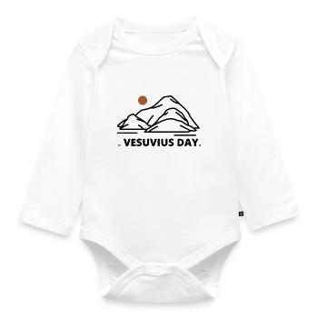 Le jour de vesuvius - Body Bébé bio manches longues - blanc - Devant