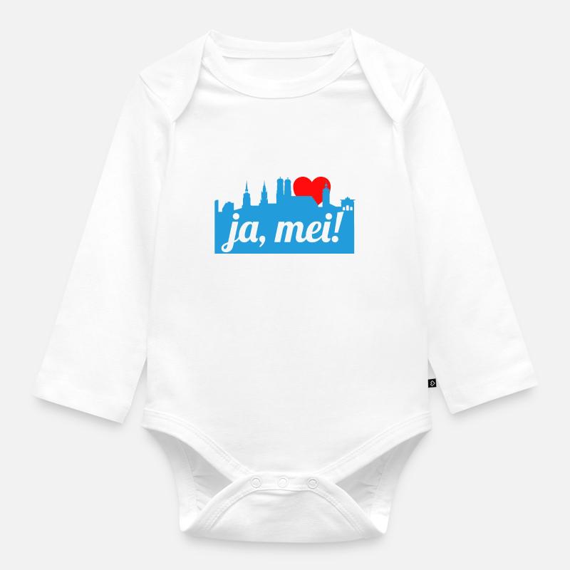 Ja mei! - Baby Bio-Langarm-Body - Weiß