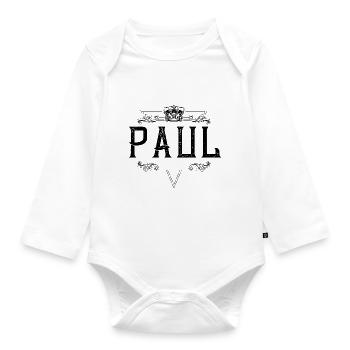 Nom de Paul - Body Bébé bio manches longues - blanc - Devant