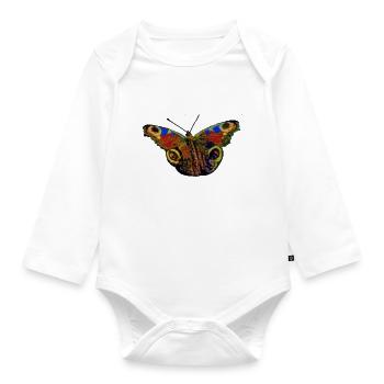 Papillon 2 - Body Bébé bio manches longues - blanc - Devant