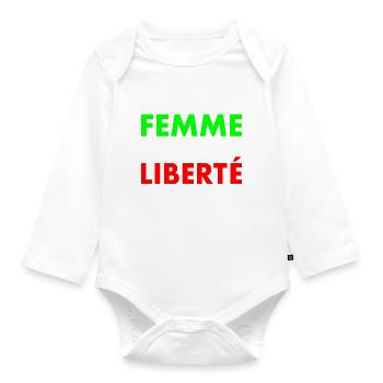 Freiheit des Frauenlebens - Baby Bio-Langarm-Body - Weiß - Vorne